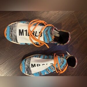 adidas Kids Multicolor Knit Sneakers with Orange Laces